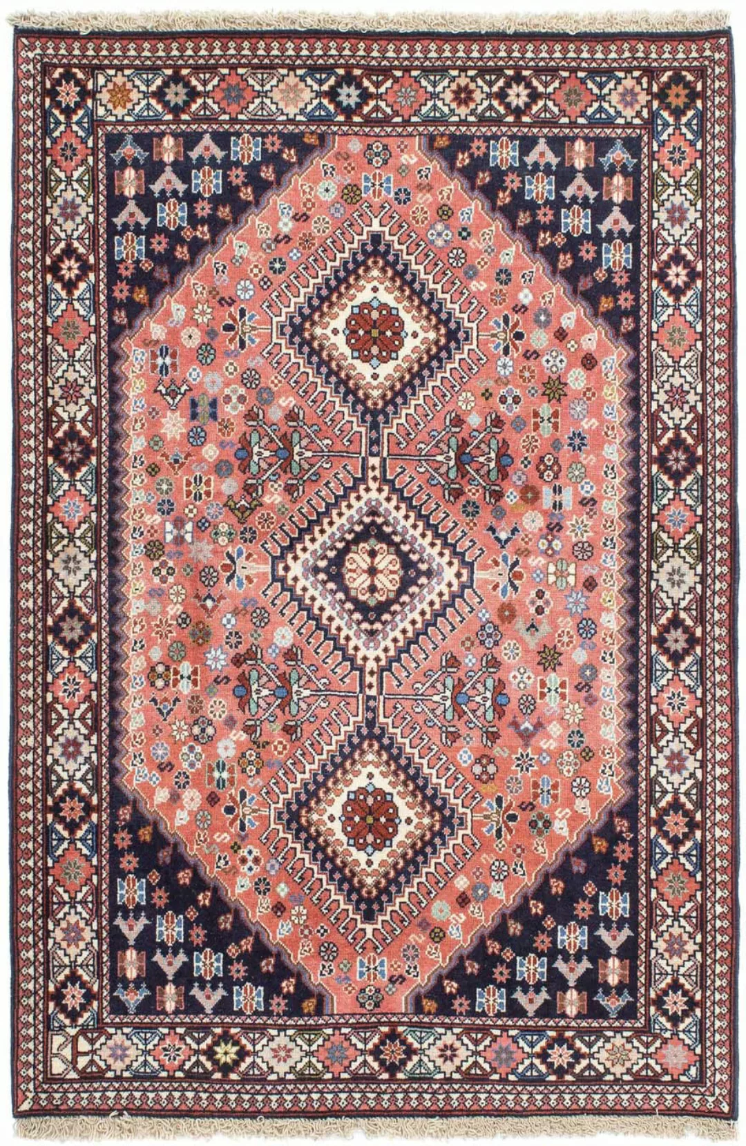 morgenland Wollteppich »Yalameh Medaillon Blu scuro 150 x 100 cm«, rechteck günstig online kaufen