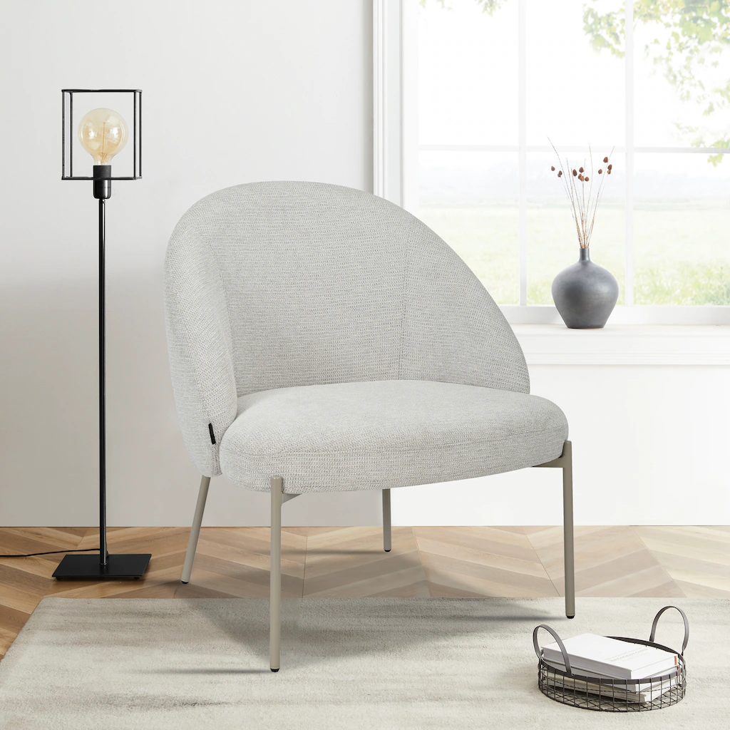 INOSIGN Loungesessel "MOVILLE Designstuhl mit filigranen Metallbeinen", Coc günstig online kaufen