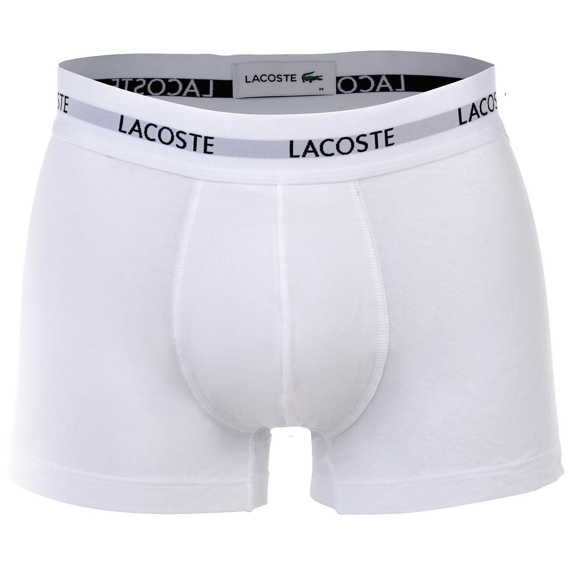 Lacoste 3-er Set Trunks Dunkelblau mit verschiedenfarbigem Webbund günstig online kaufen