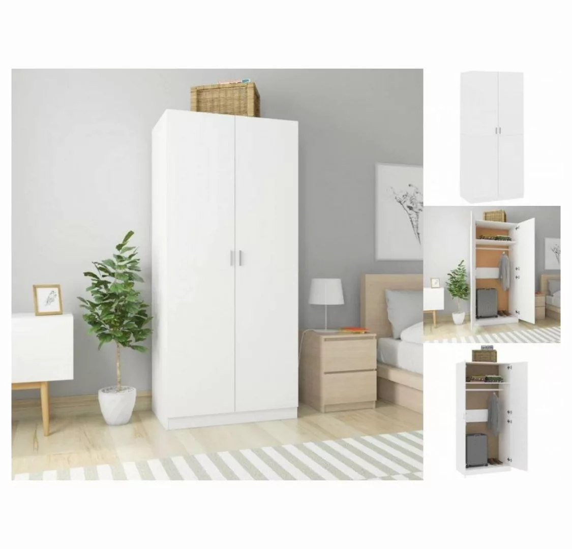 vidaXL Kleiderschrank Kleiderschrank Weiß 90x52x200 cm Holzwerkstoff (1-St) günstig online kaufen