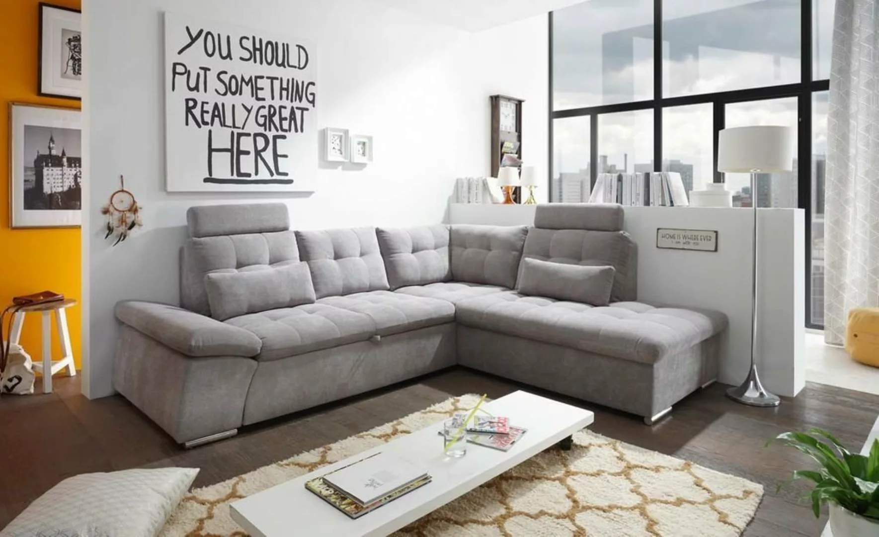 ED EXCITING DESIGN Ecksofa, Nalo Ecksofa 260x219 cm Couch Eckcouch Sofa Sch günstig online kaufen