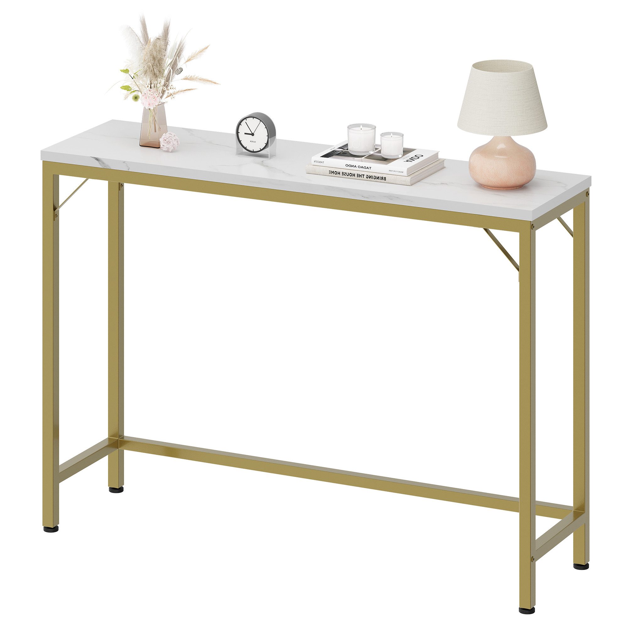GarveeMore Konsolentisch,105x30x81cm, Schmaler Beistelltisch,Flurtisch,Klei günstig online kaufen