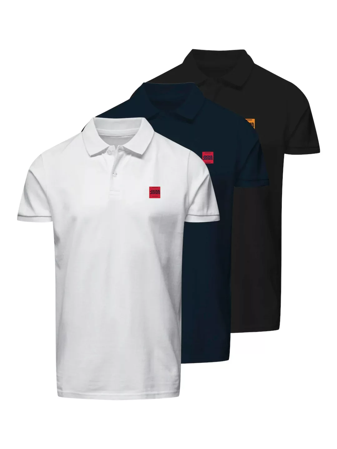 Jack & Jones Poloshirt "JJBRANDY POLO SS 3PK MP", (Packung, 3 tlg.) günstig online kaufen