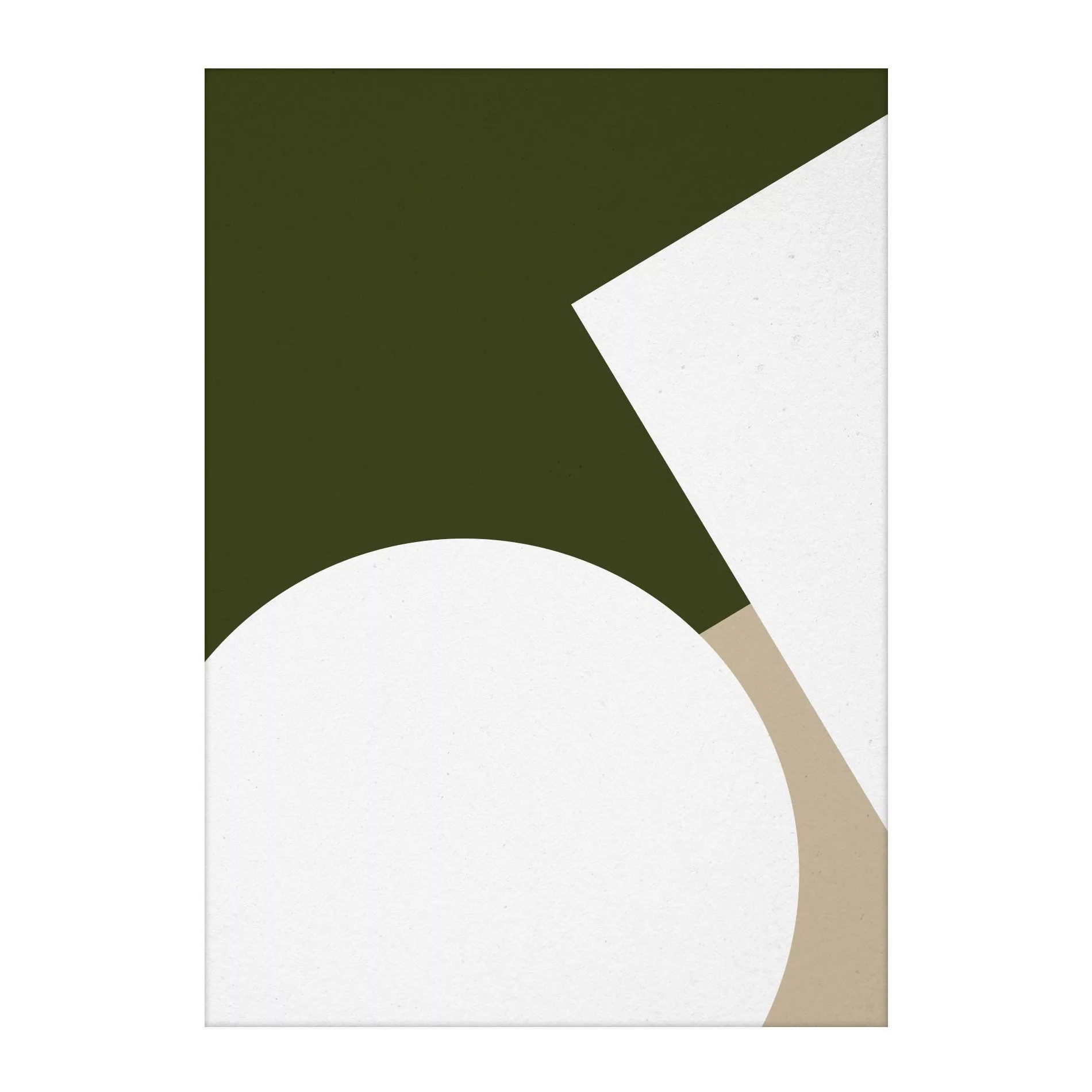 Paper Collective - Simple Forms III Kunstdruck 50x70cm - weiß, beige, grün/ günstig online kaufen