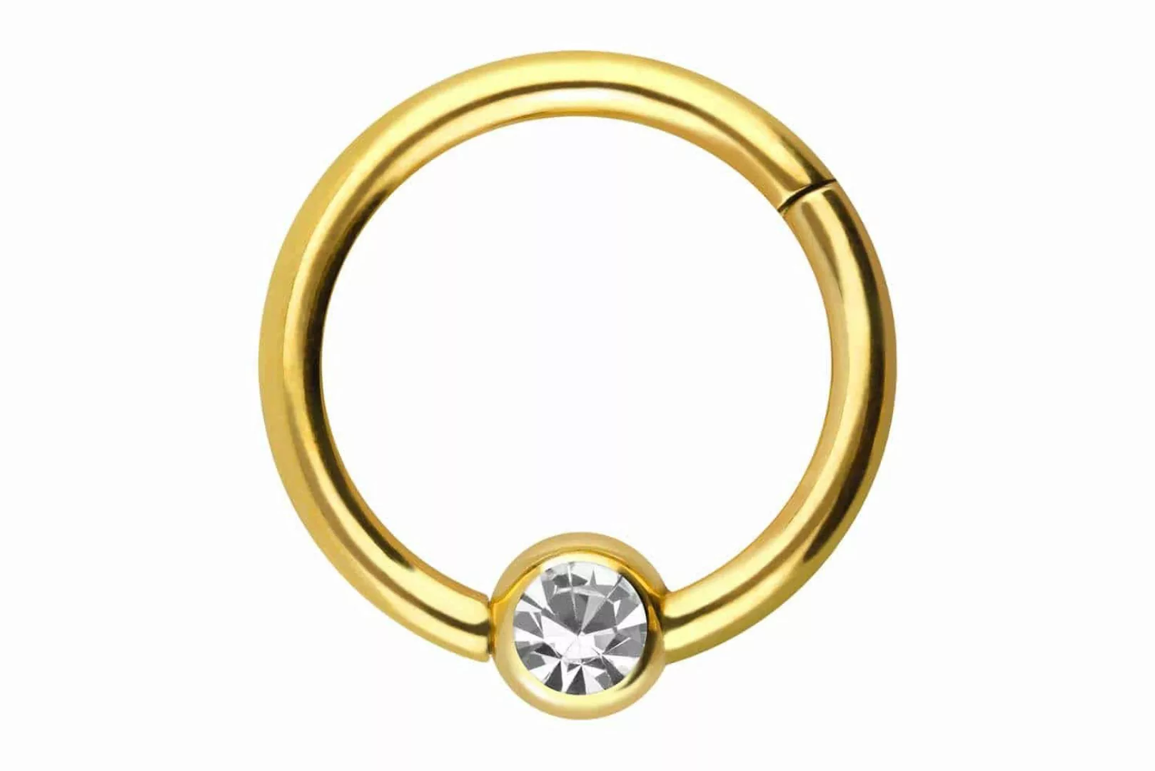 PIERCINGLINE Nasenpiercing Chirurgenstahl Segmentring Clicker KRISTALL günstig online kaufen