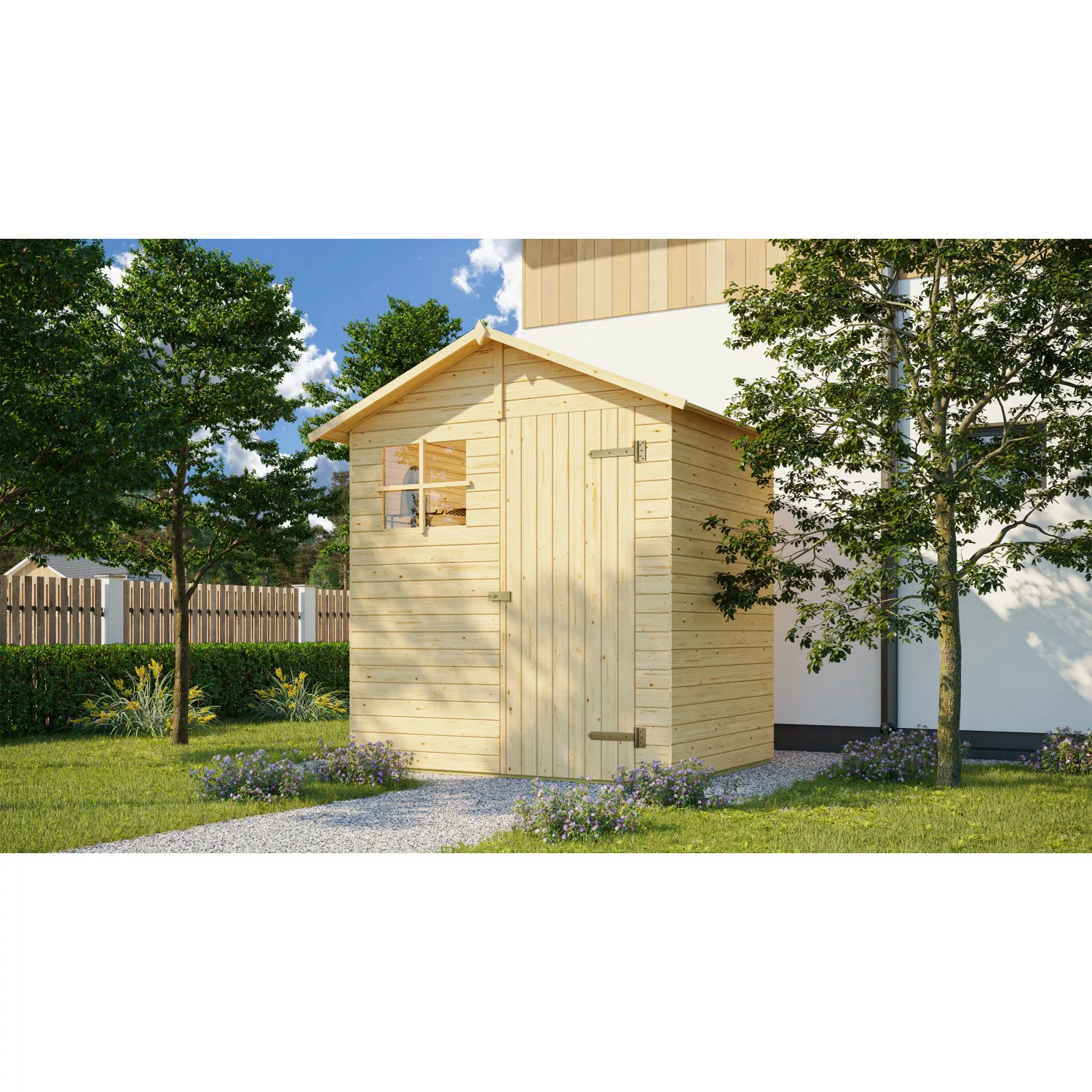 Weka Holz-Gartenhaus Easy A Natur 180 cm x 135 cm günstig online kaufen