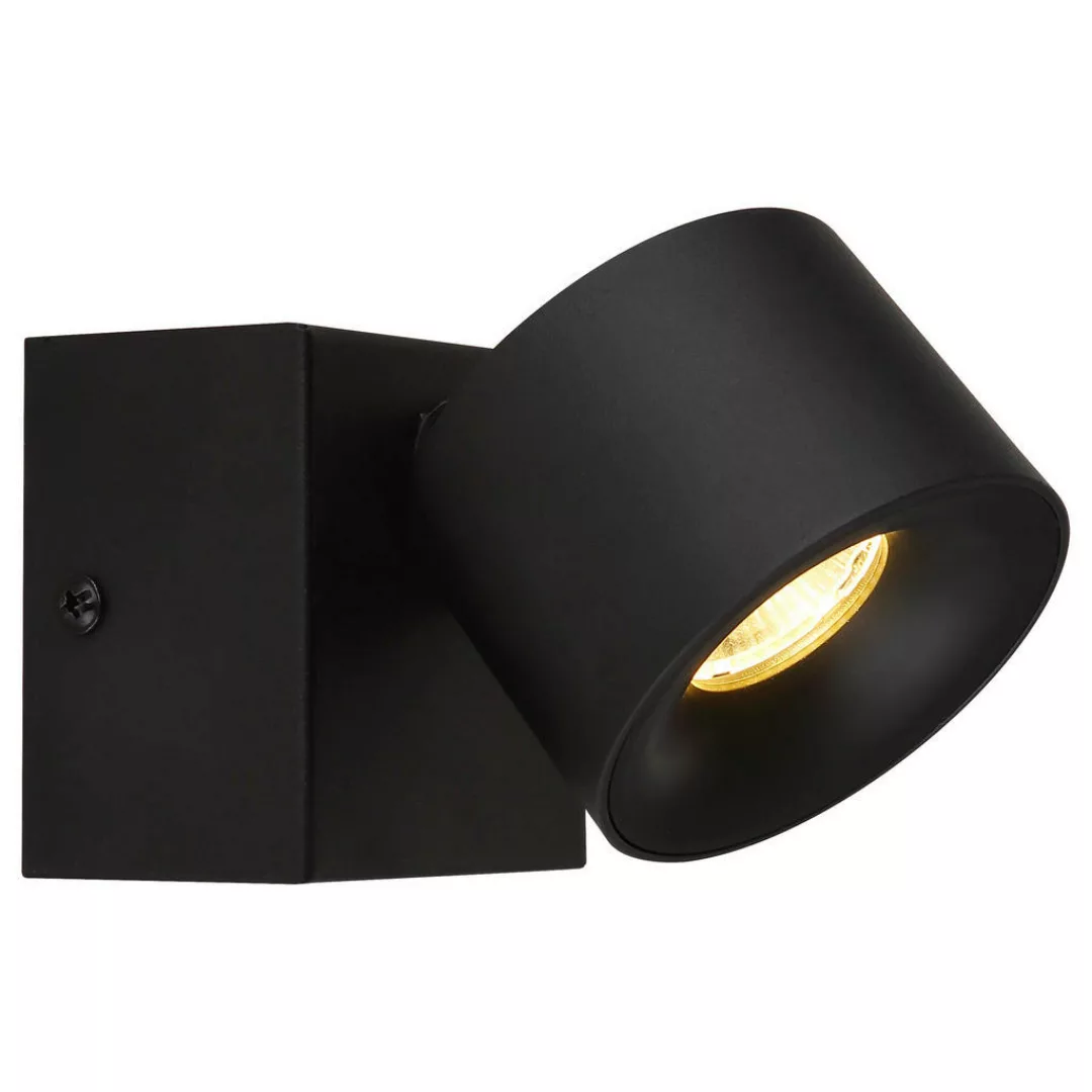 GLOBO LED-Spot schwarz Kunststoff Aluminium Metall B/H/T: ca. 7,2x9,5x13 cm günstig online kaufen