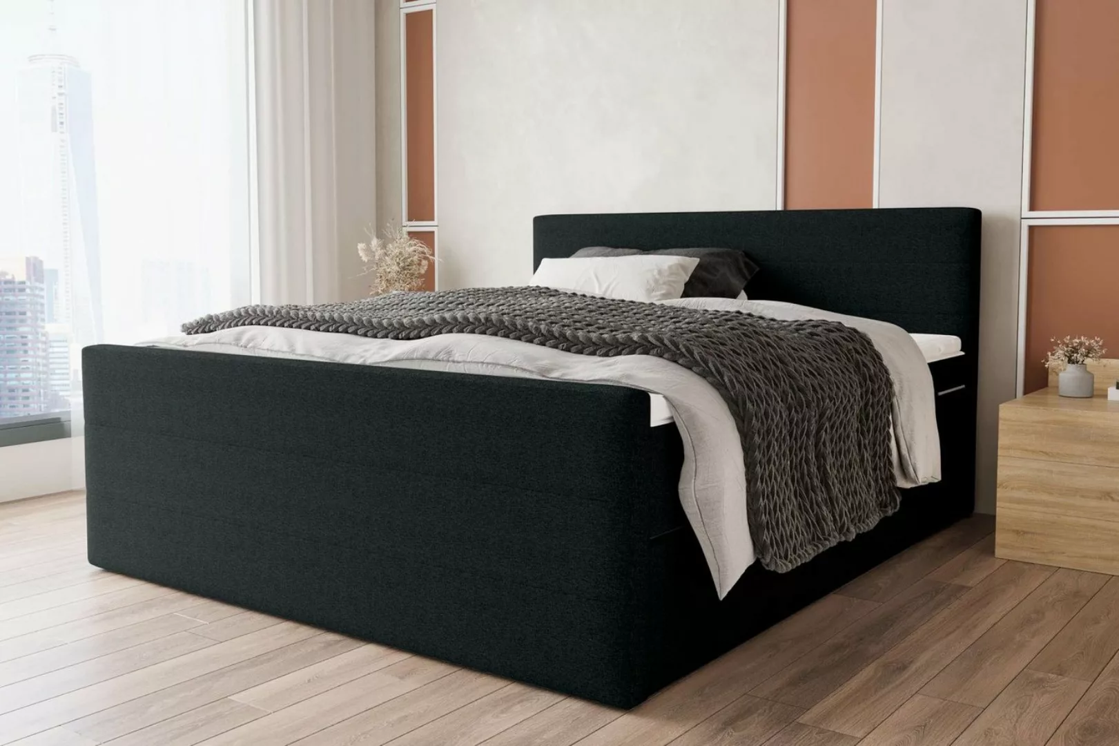 Stylefy Boxspringbett Phönix Plus (Schlafzimmerbett, Bett), 140/160/180/200 günstig online kaufen