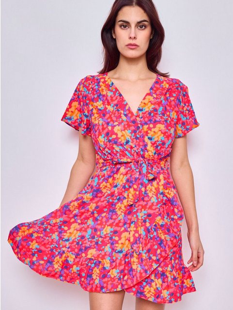 ANNIS Fashion & Accessoires Wickelkleid "PINK FLASH" (1-tlg) Sommerkleid, W günstig online kaufen