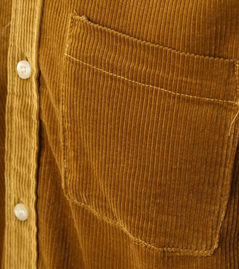 Scotch and Soda Solid Corduroy Hemd Ockergelb - Größe S günstig online kaufen