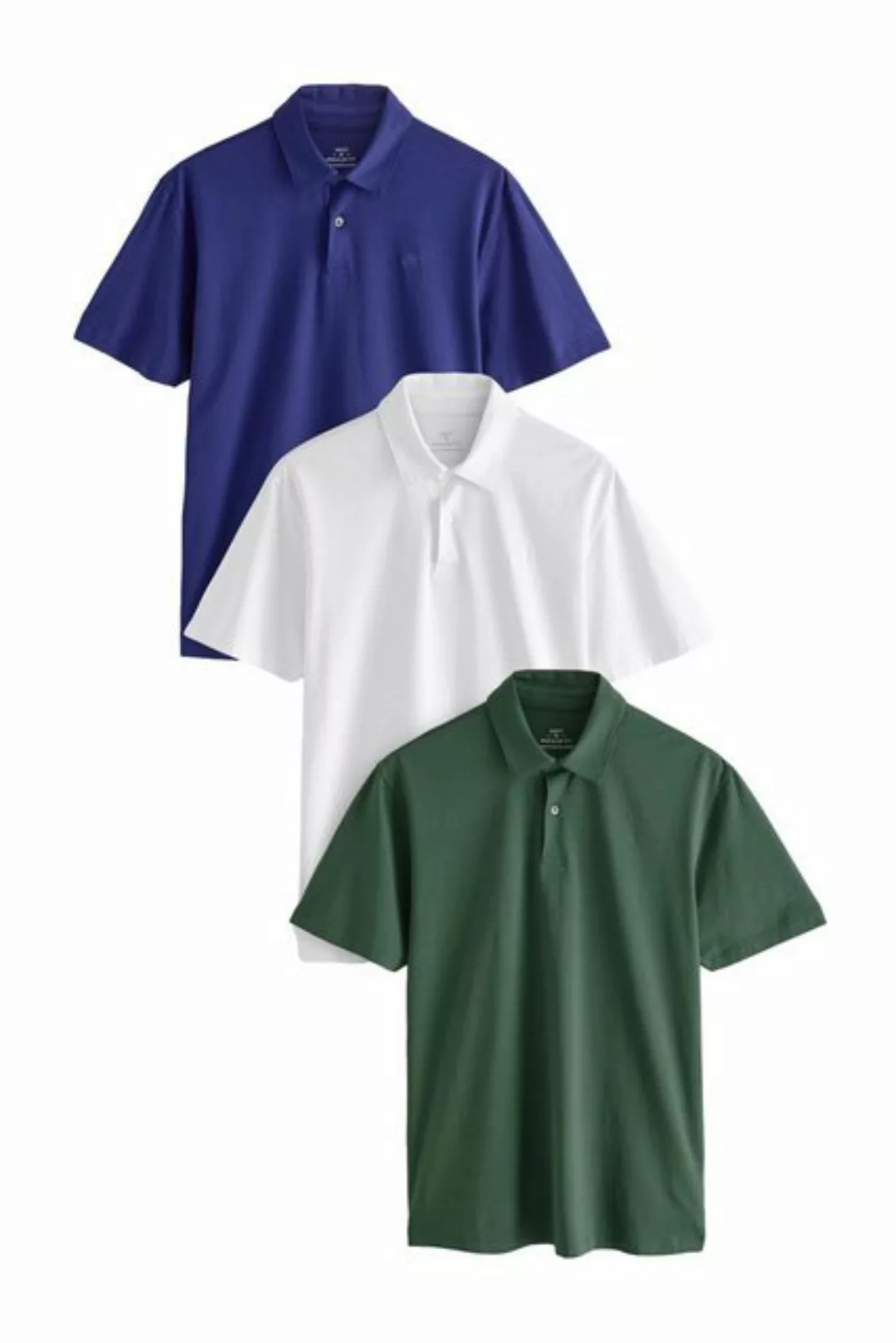 Next Poloshirt Poloshirts aus Jersey im 3er-Pack (3-tlg) günstig online kaufen