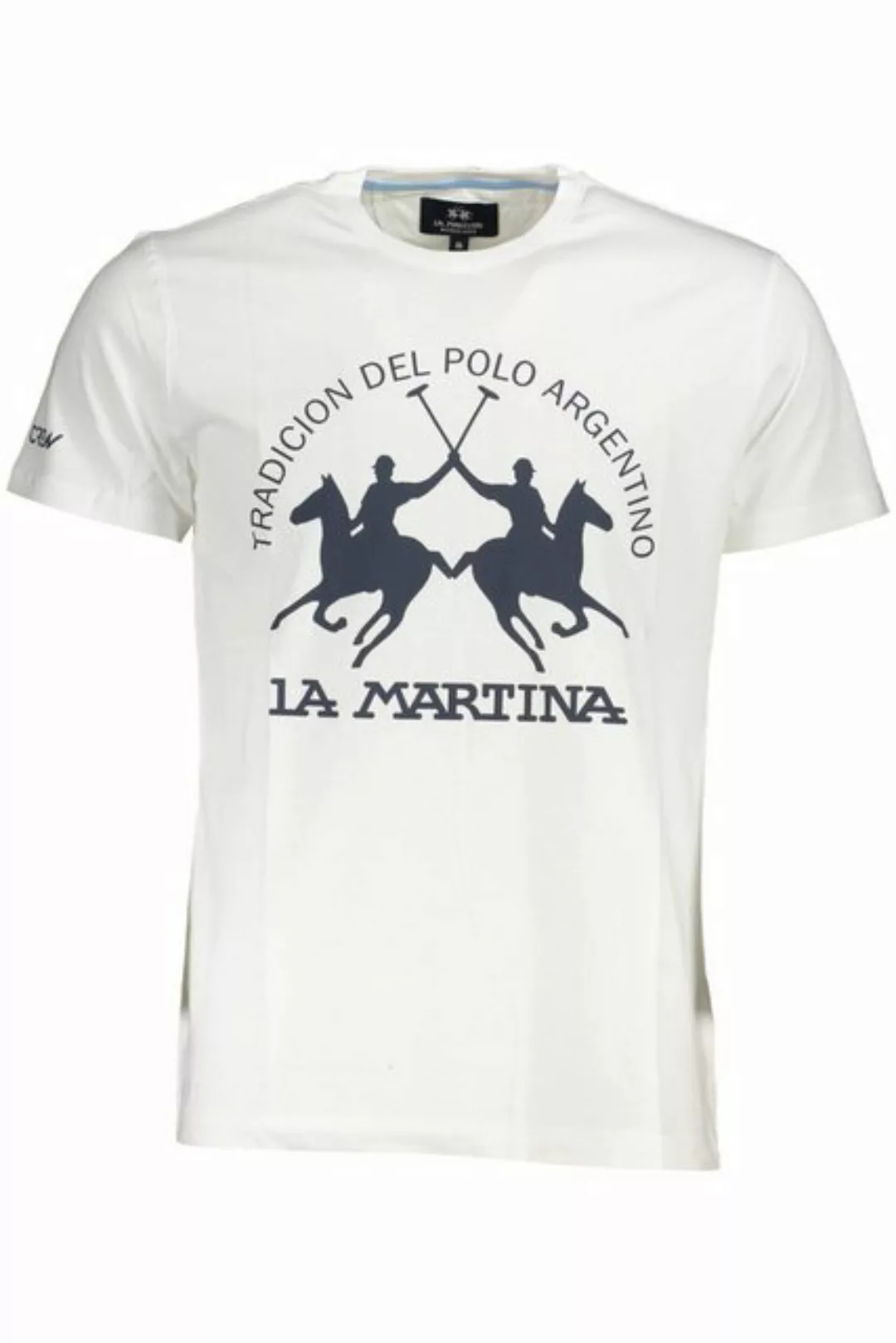 La Martina T-Shirt Weißes Herren T-Shirt mit Logo-Druck, Regular Fit günstig online kaufen