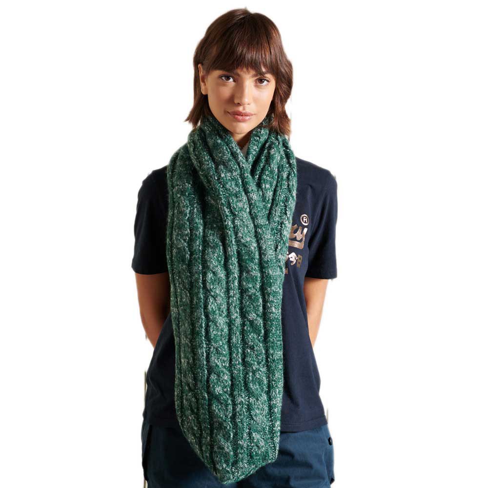 Superdry Tweed Cable Snood One Size Boston Green Tweed günstig online kaufen