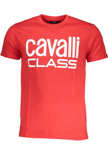 Cavalli Class T-Shirt Herren Kurzarm T-Shirt Rot mit Rundhalsausschnitt günstig online kaufen