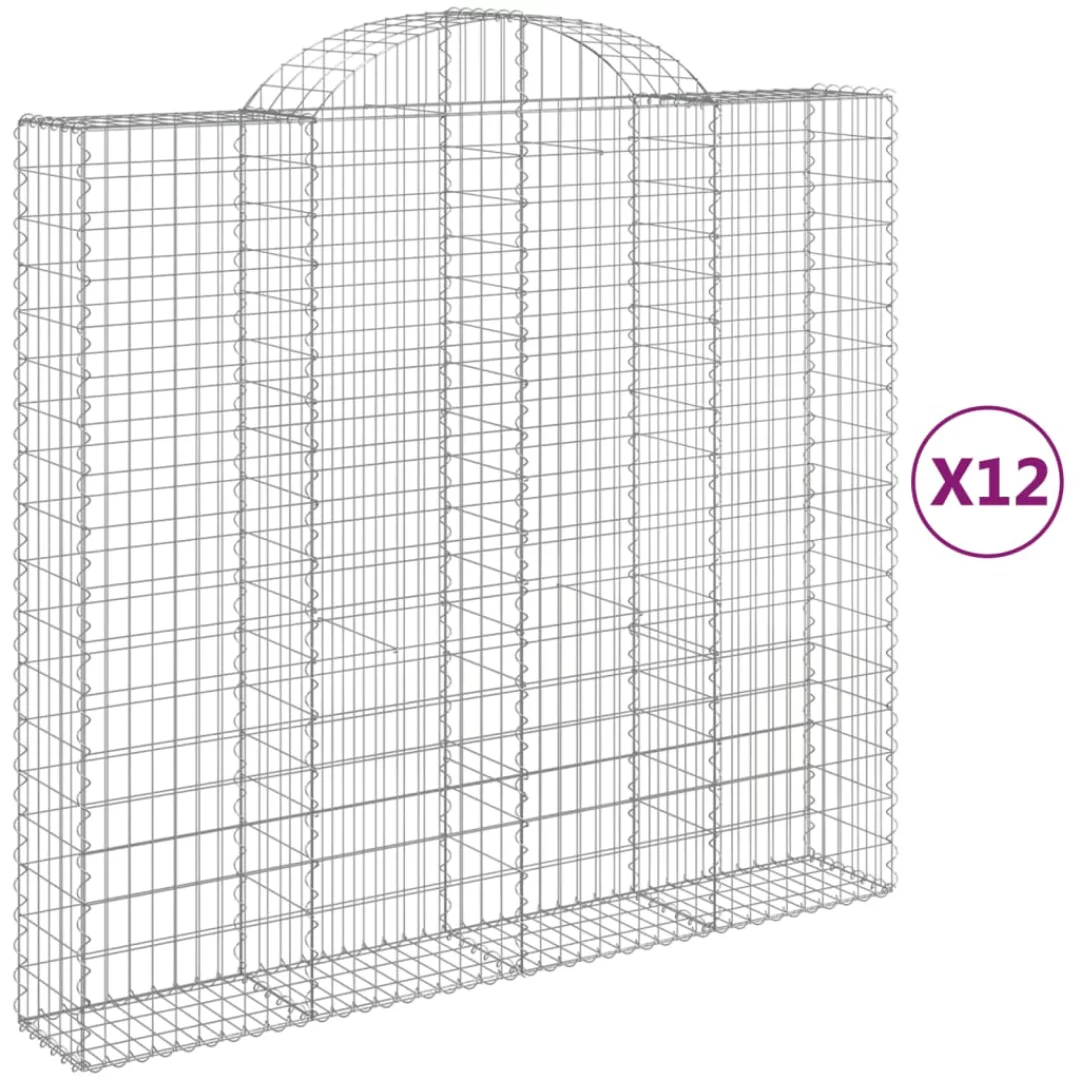 Vidaxl Gabionen Mit Hochbogen 12stk. 200x50x180/200cm Verzinktes Eisen günstig online kaufen