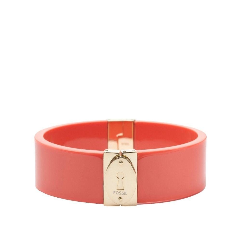 Fossil Armband Edelstahl Kunststoff Gold Orange günstig online kaufen