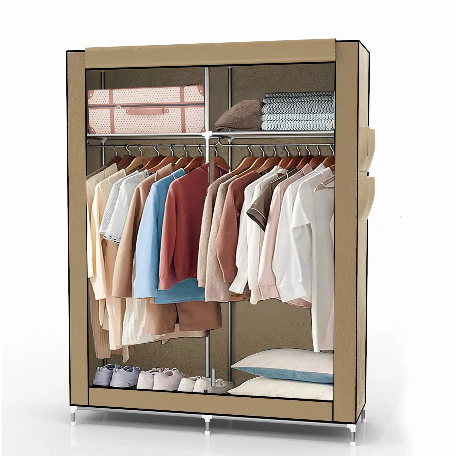 Intirilife Kleiderschrank (Faltschrank 108x170x45 cm in günstig online kaufen