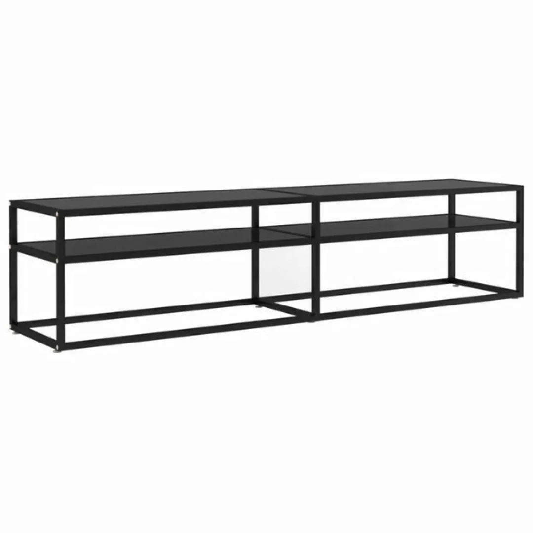 vidaXL TV-Schrank TV-Schrank Schwarz 180x40x40,5 cm Hartglas Lowboard günstig online kaufen