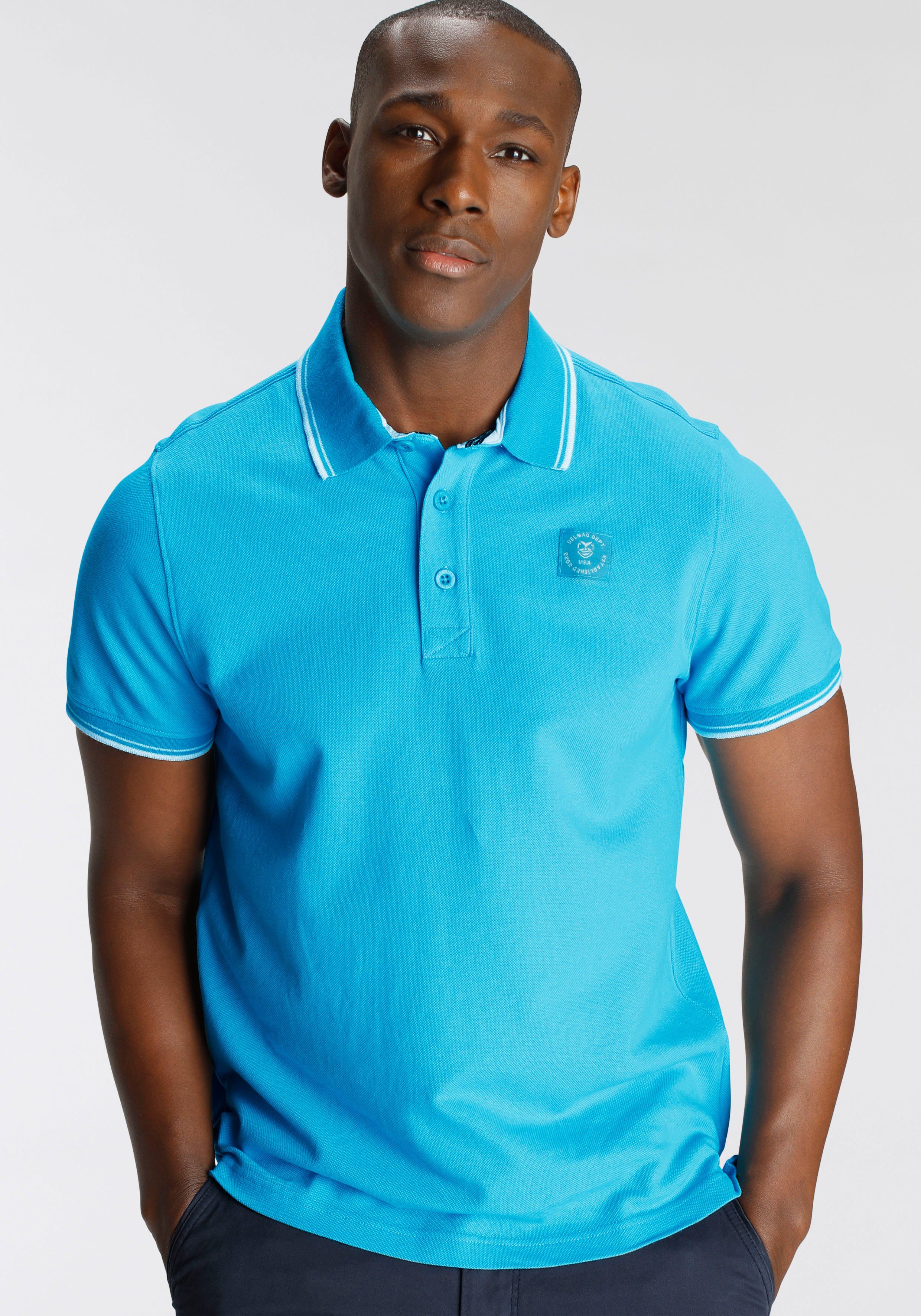 DELMAO Poloshirt Kurzarm, lockere Passform, Polokragen, günstig online kaufen
