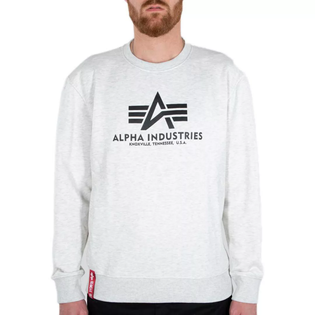 Alpha Industries Basic Sweatshirt 3XL White Melange günstig online kaufen