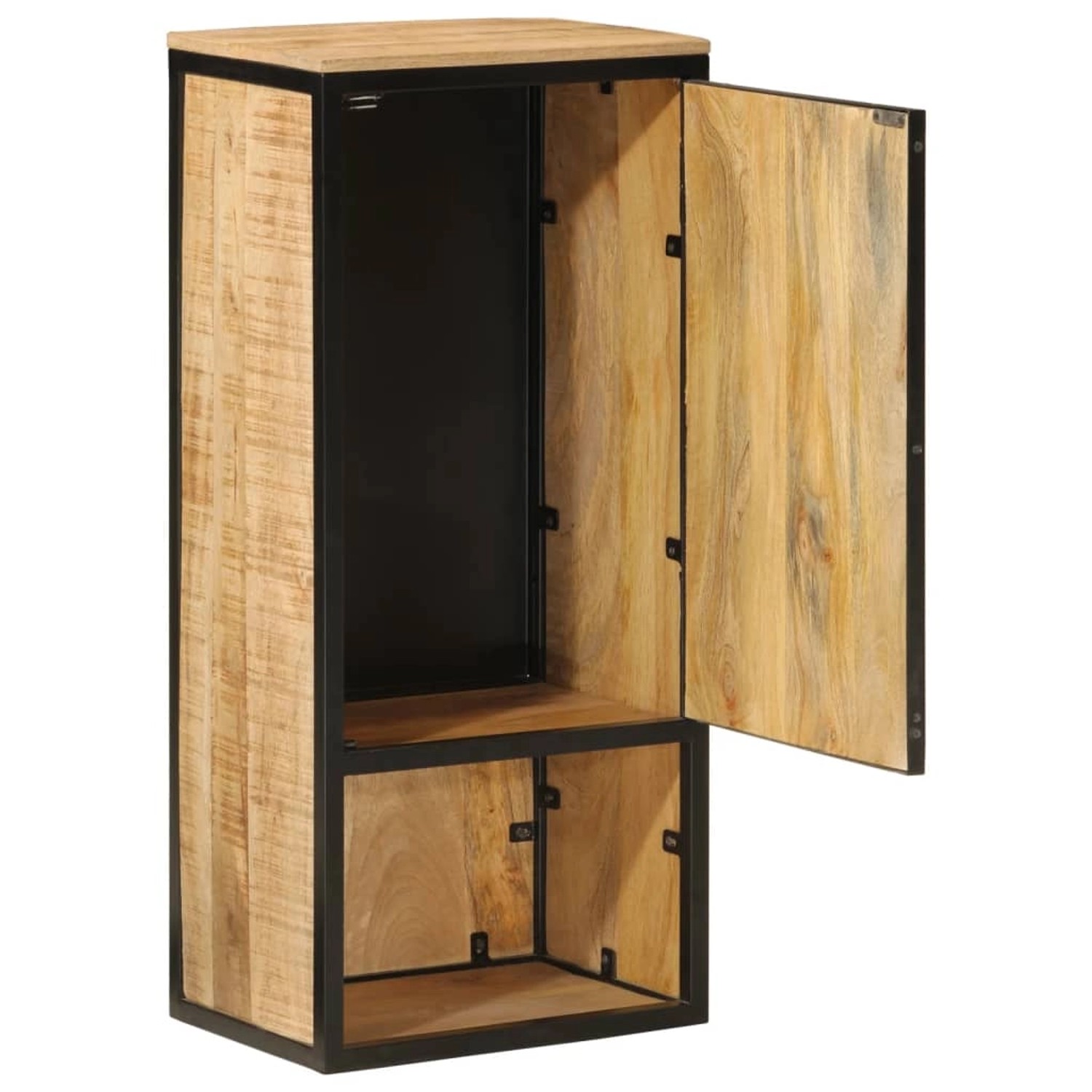 vidaXL Badschrank 40x27x90 cm Massivholz Mango und Eisen Modell 1 günstig online kaufen