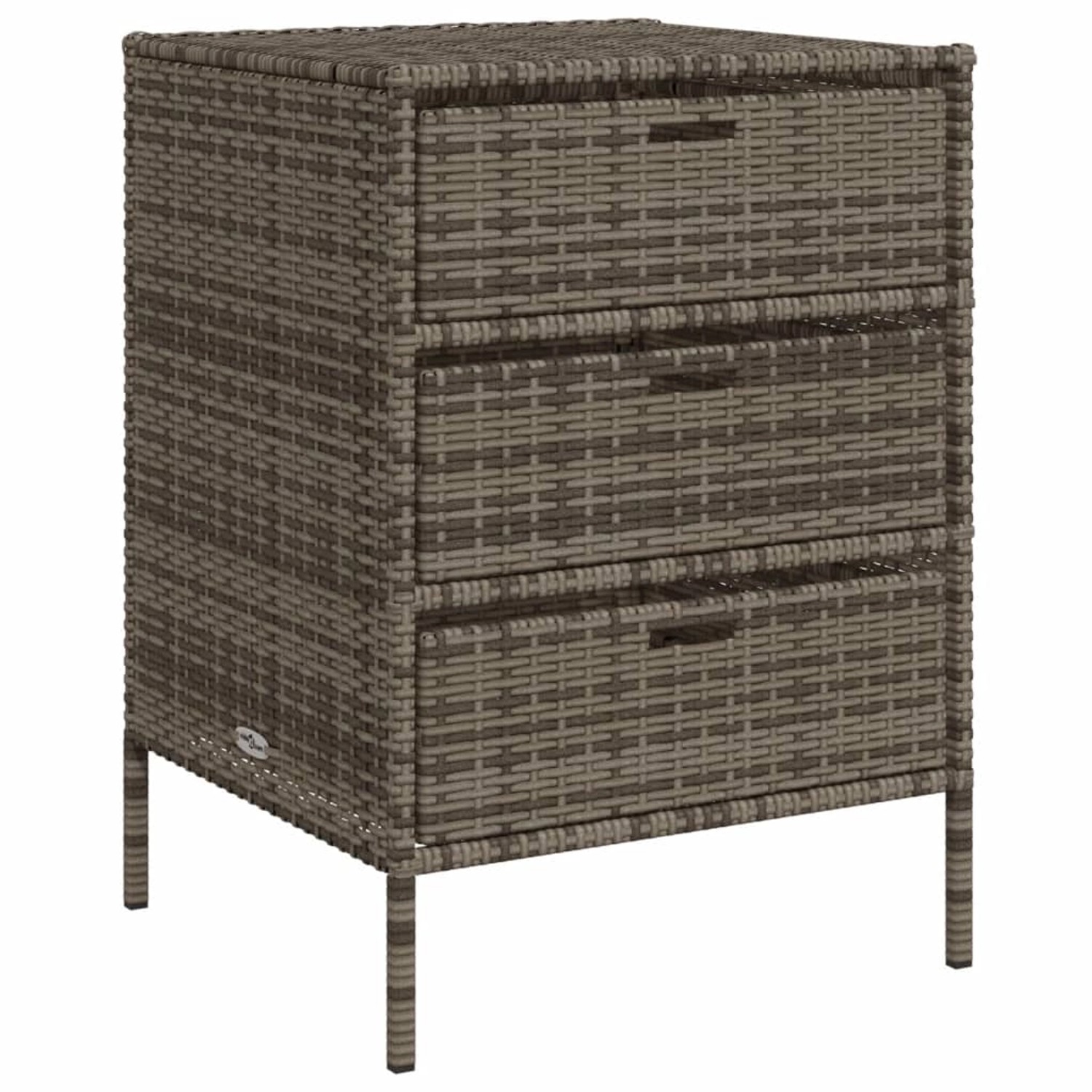 vidaXL Gartenschrank Grau 55x59x80 cm Poly Rattan günstig online kaufen