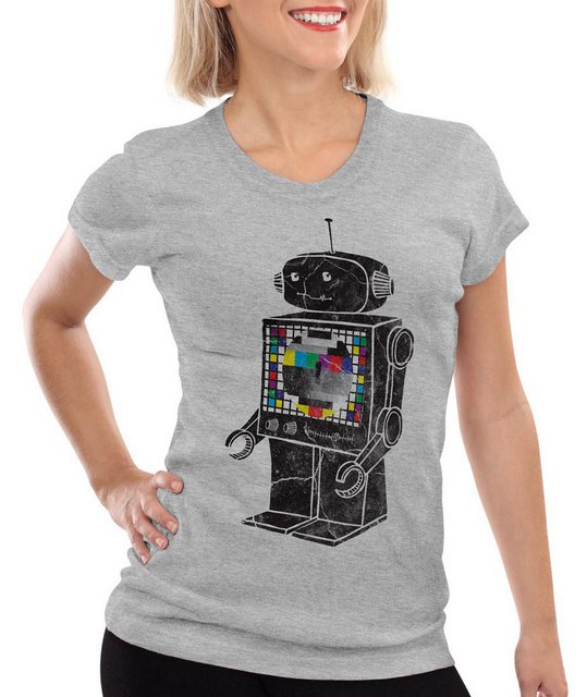 style3 T-Shirt Testbild Roboter TV Monitor the big bang theory sheldon coop günstig online kaufen