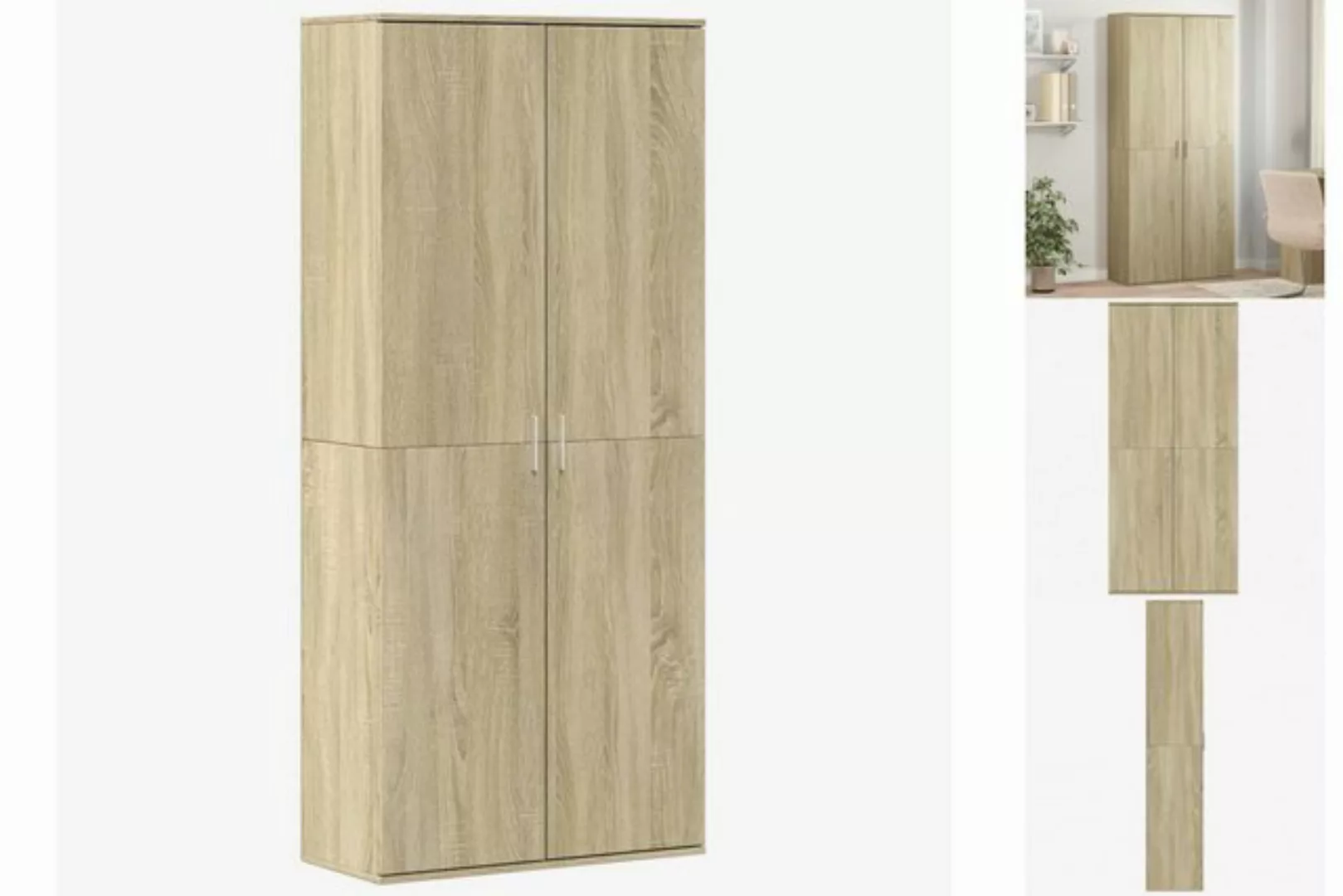 vidaXL Kleiderschrank Kleiderschrank Sonoma-Eiche 80x35x180 cm Holzwerkstof günstig online kaufen