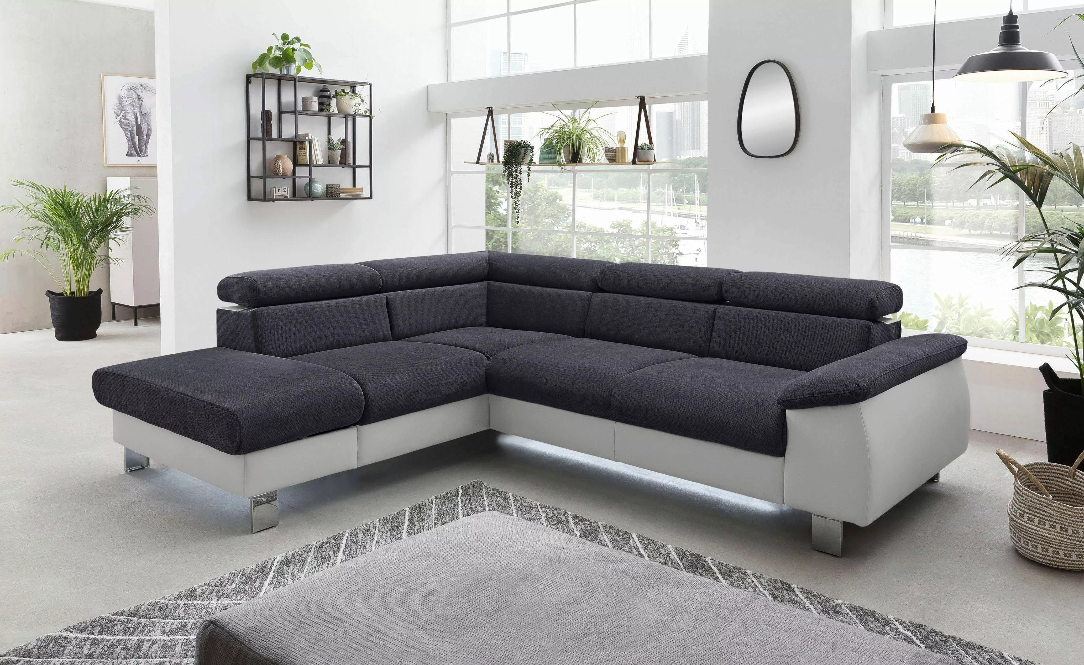 COTTA Polstergarnitur "Komaris L-Form", (Set), Set bestehend aus: Ecksofa m günstig online kaufen