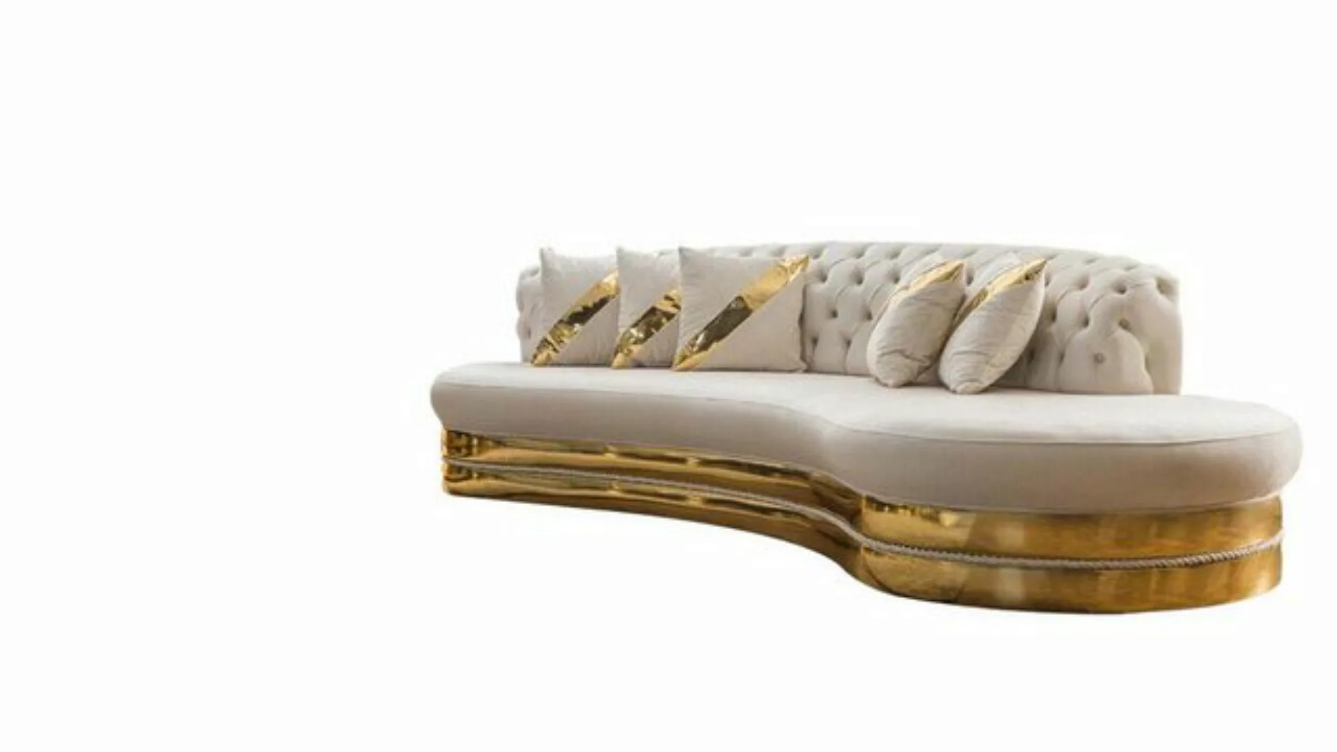 JVmoebel Sofa Moderner Chesterfield Set Luxus Sofagarnitur Runder Sessel 3- günstig online kaufen