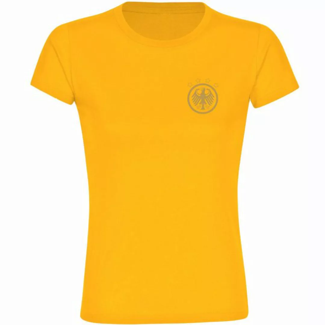 multifanshop T-Shirt Damen Deutschland - Adler Retro Gold - Frauen günstig online kaufen