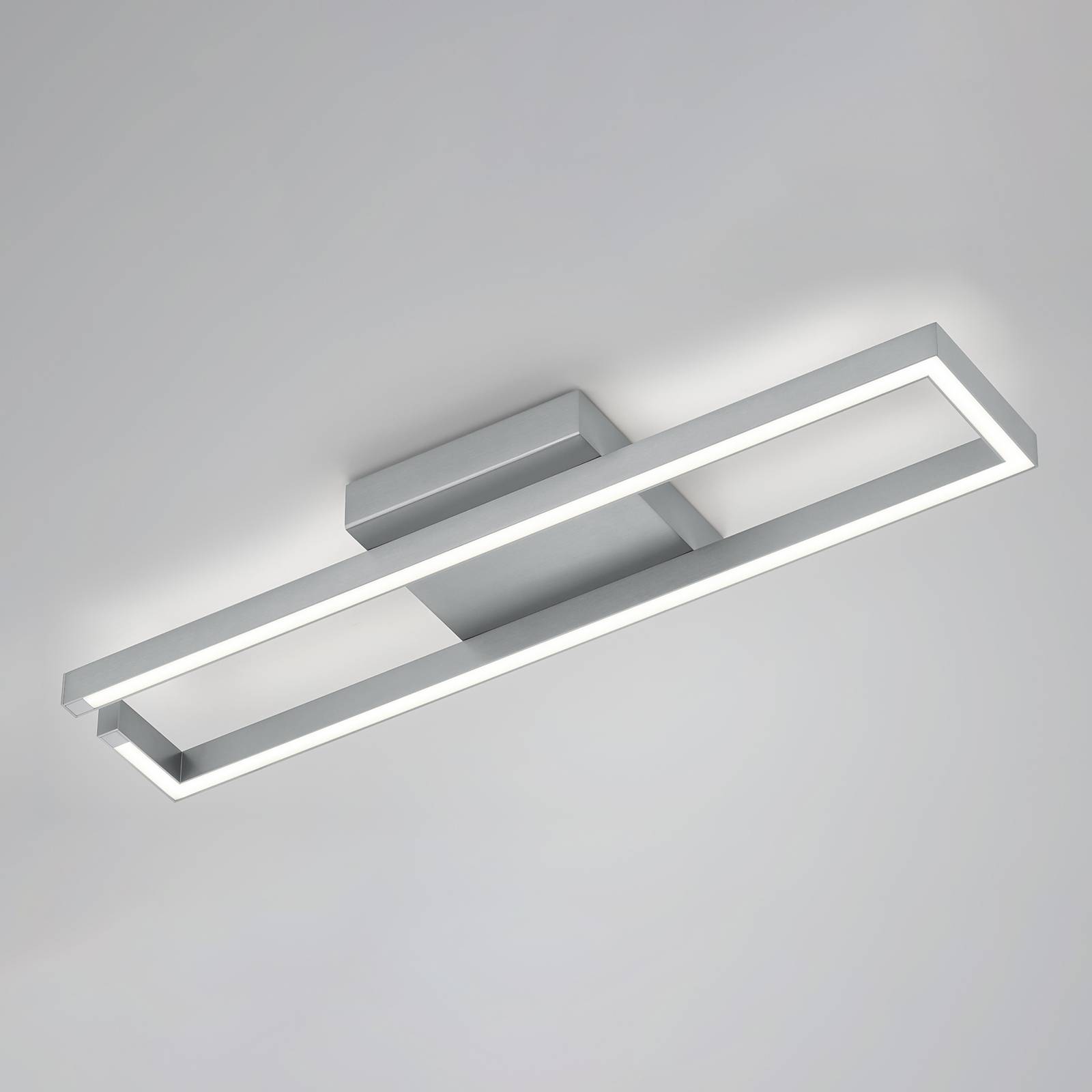 LED-Deckenleuchte Yoko, up/down, 70x13,5 cm, nickel günstig online kaufen