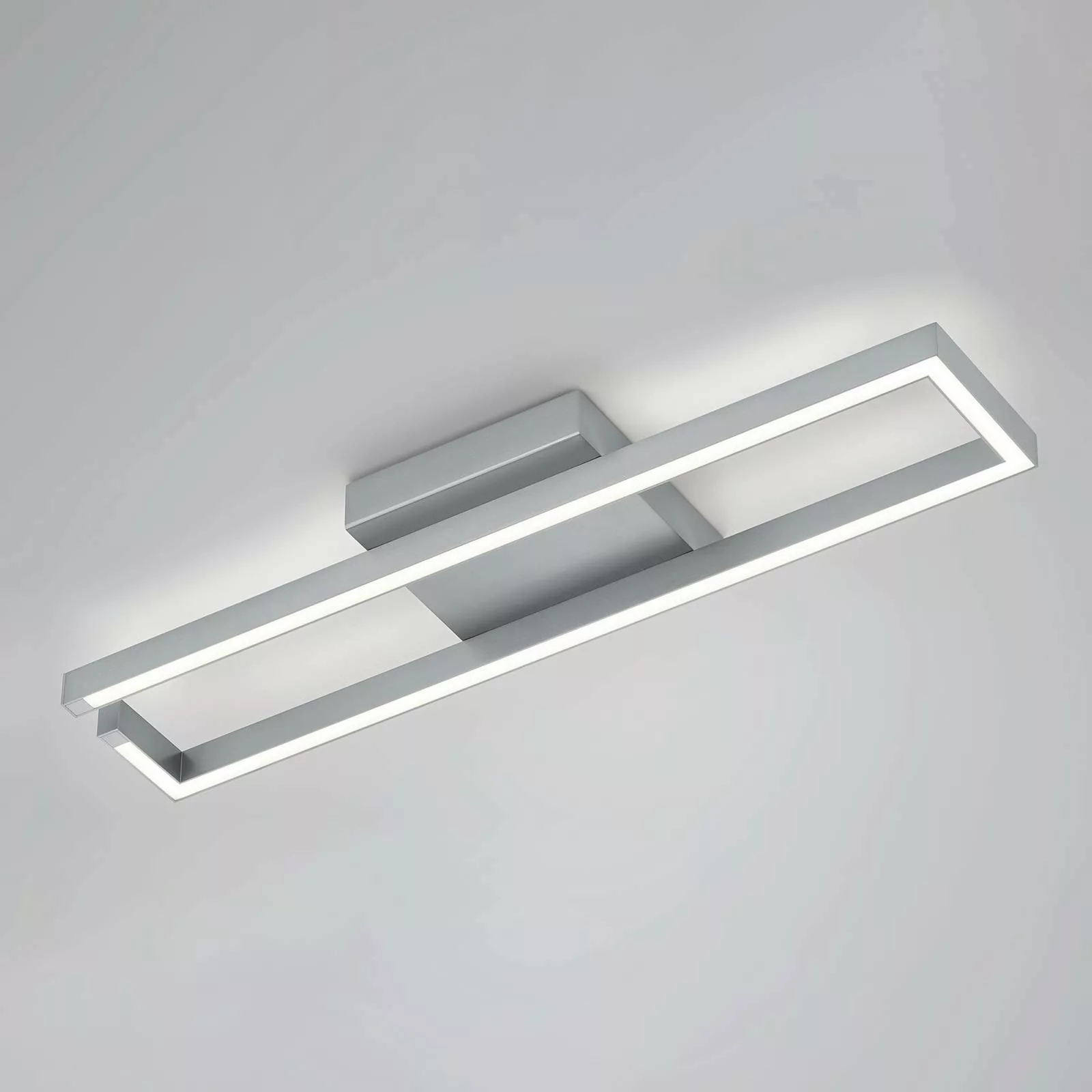 LED-Deckenleuchte Yoko, up/down, 70x13,5 cm, nickel günstig online kaufen