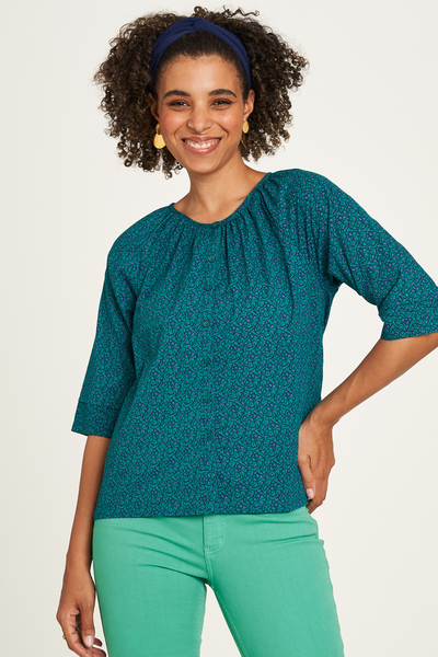 Cambric Baumwoll-bluse Mit Floralem Muster Gots-zertifiziert (S22c33) günstig online kaufen