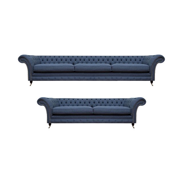 JVmoebel Chesterfield-Sofa 2x Sofas Komplett Möbel Sofagarnitur Design Einr günstig online kaufen
