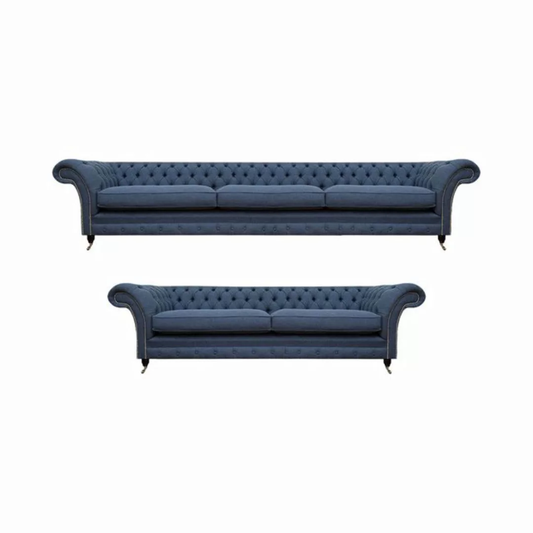 JVmoebel Chesterfield-Sofa 2x Sofas Komplett Möbel Sofagarnitur Design Einr günstig online kaufen