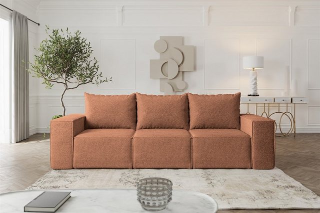 Fun Möbel 3-Sitzer Sofa Designersofa ESTELLE 3-Sitzer mit Schlaffunktion in günstig online kaufen