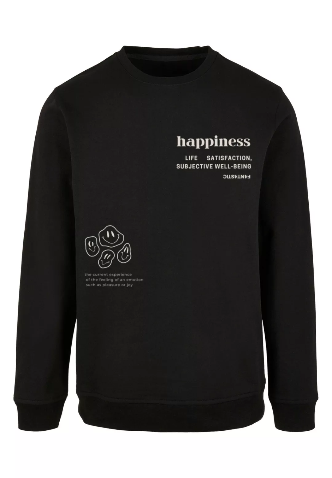 F4NT4STIC Kapuzenpullover "happiness CREWNECK", Print günstig online kaufen