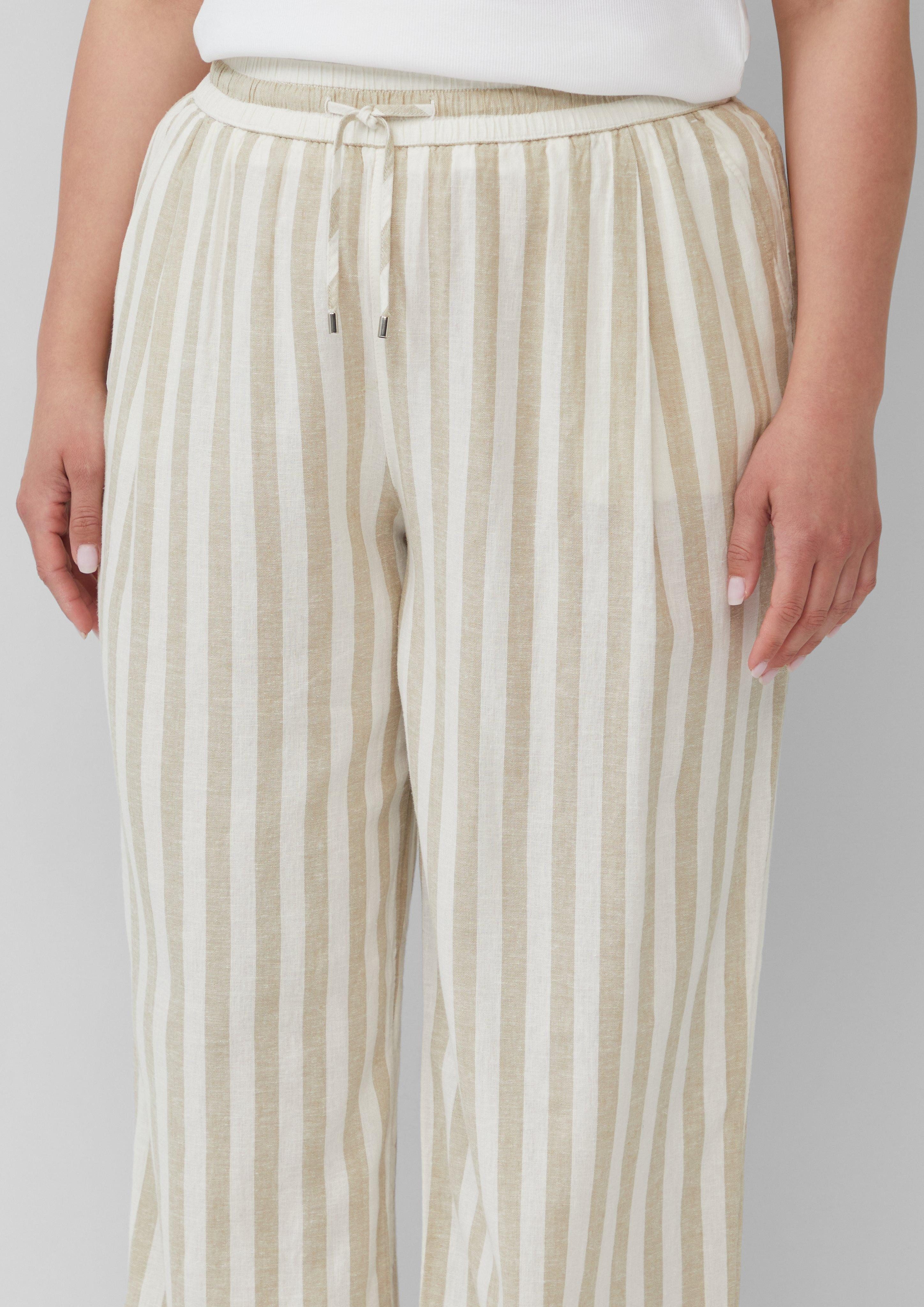 s.Oliver Stoffhose Leichte Leinenmix-Hose mit Elastikbund günstig online kaufen