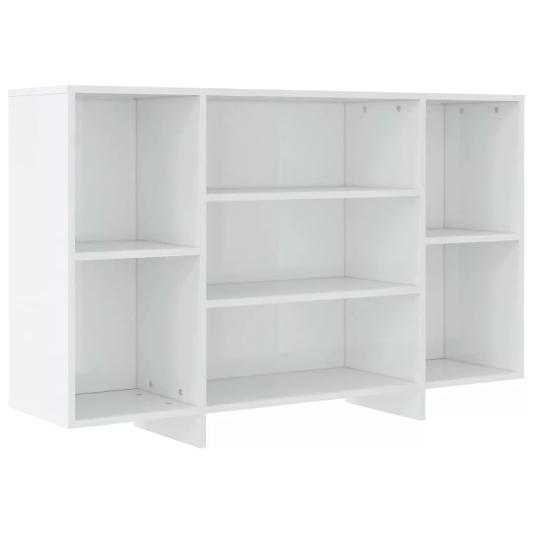 Vidaxl Sideboard Hochglanz-weiß 120x30x75 Cm Spanplatte günstig online kaufen