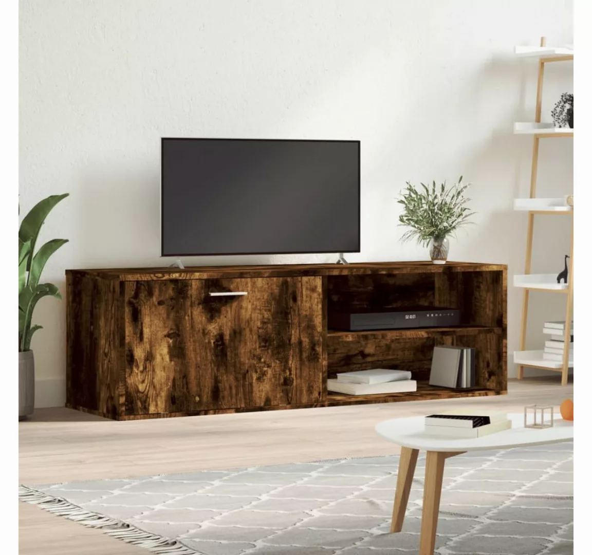 vidaXL TV-Schrank TV-Schrank Räuchereiche 120x34x37 cm Spanplatte TV-Lowboa günstig online kaufen