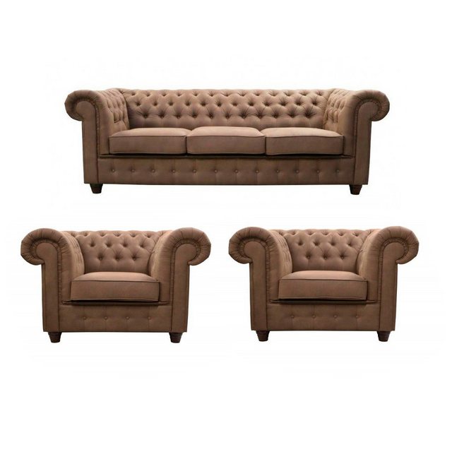 Xlmoebel Sofa Chesterfield Wohnzimmerset 3+1+1 - Polstermöbel Set Sofas - K günstig online kaufen