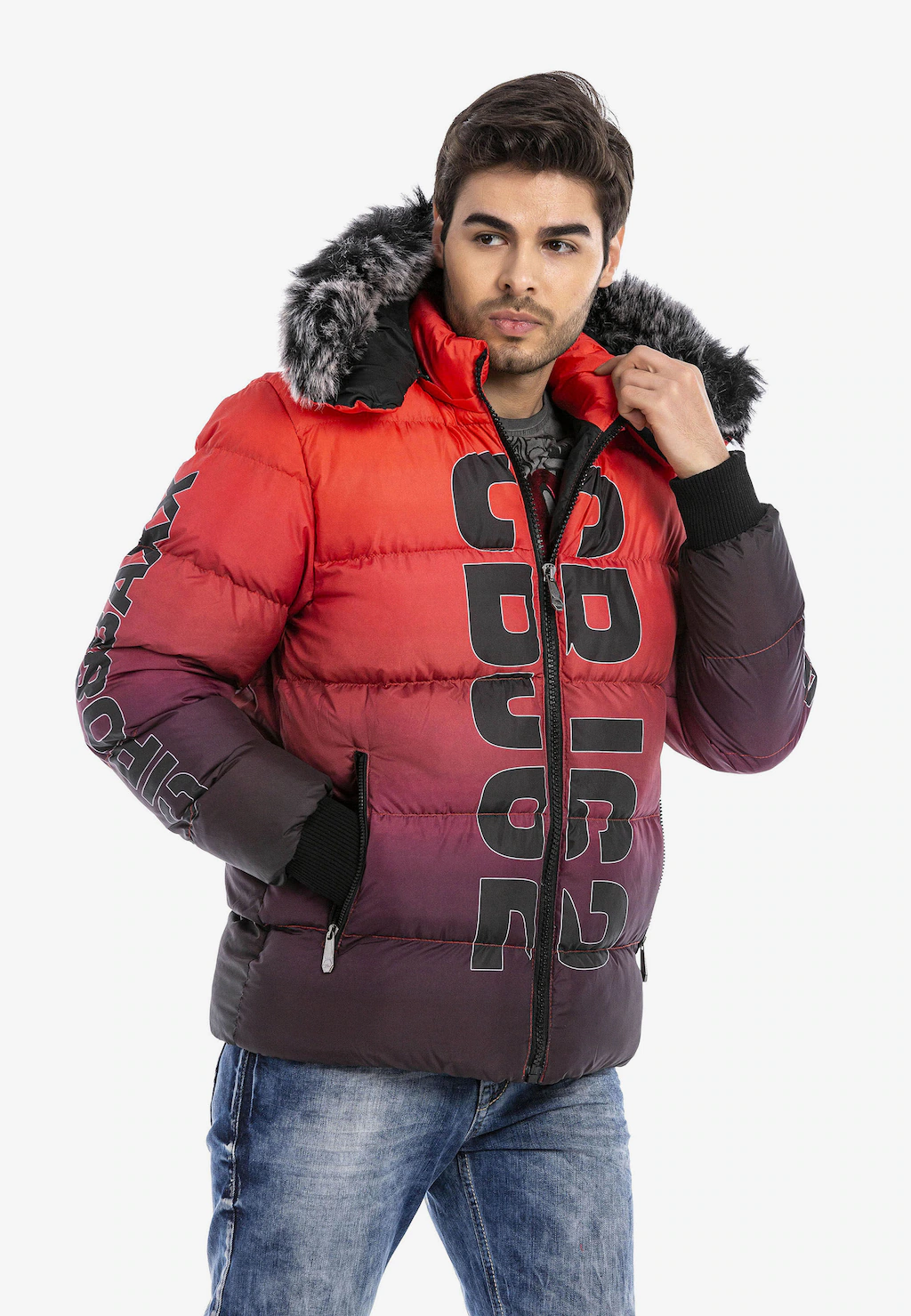 Cipo & Baxx Winterjacke "Winterjacke", mit Kapuze günstig online kaufen