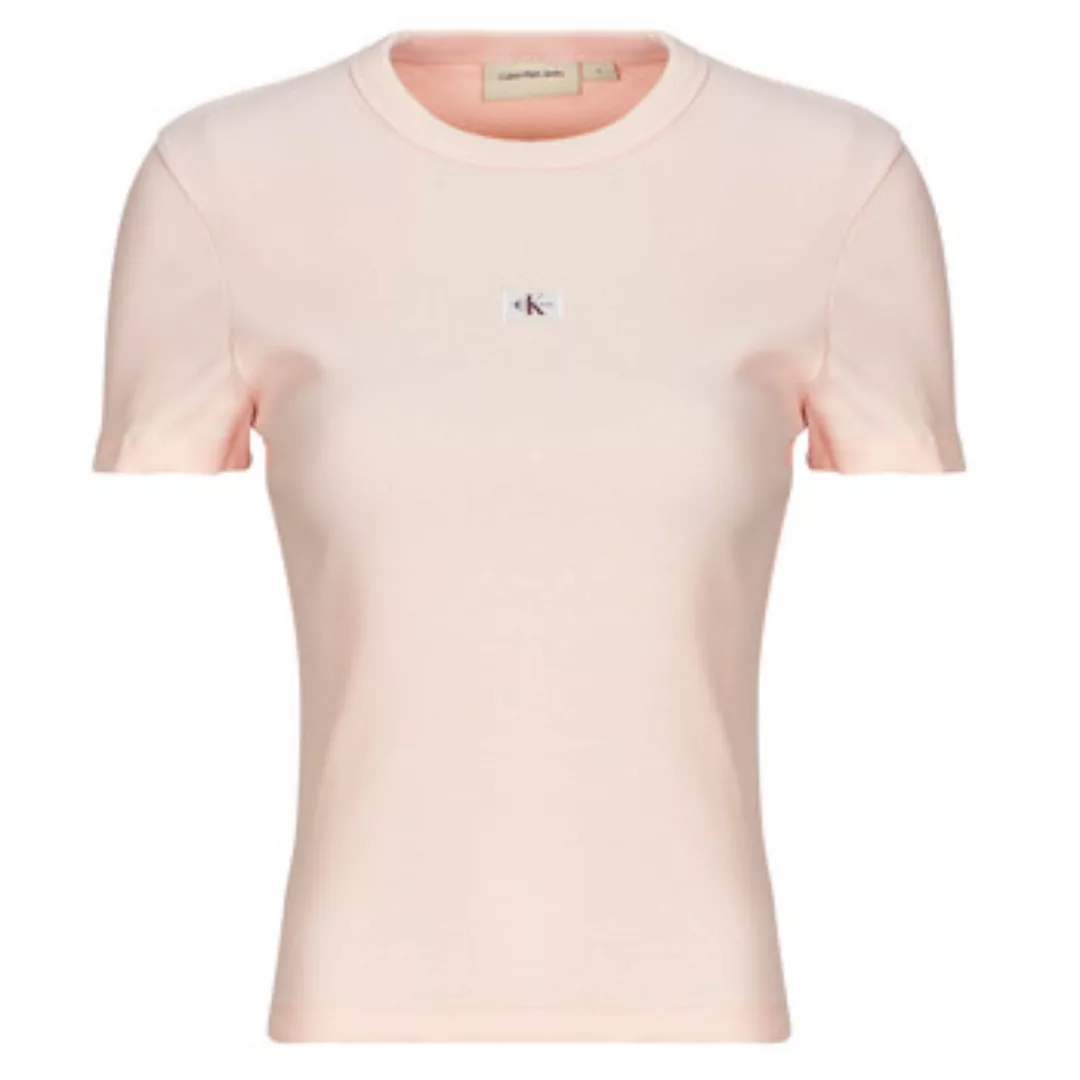 Calvin Klein Jeans T-Shirt "WOVEN LABEL RIB FITTED TEE", mit Logo günstig online kaufen