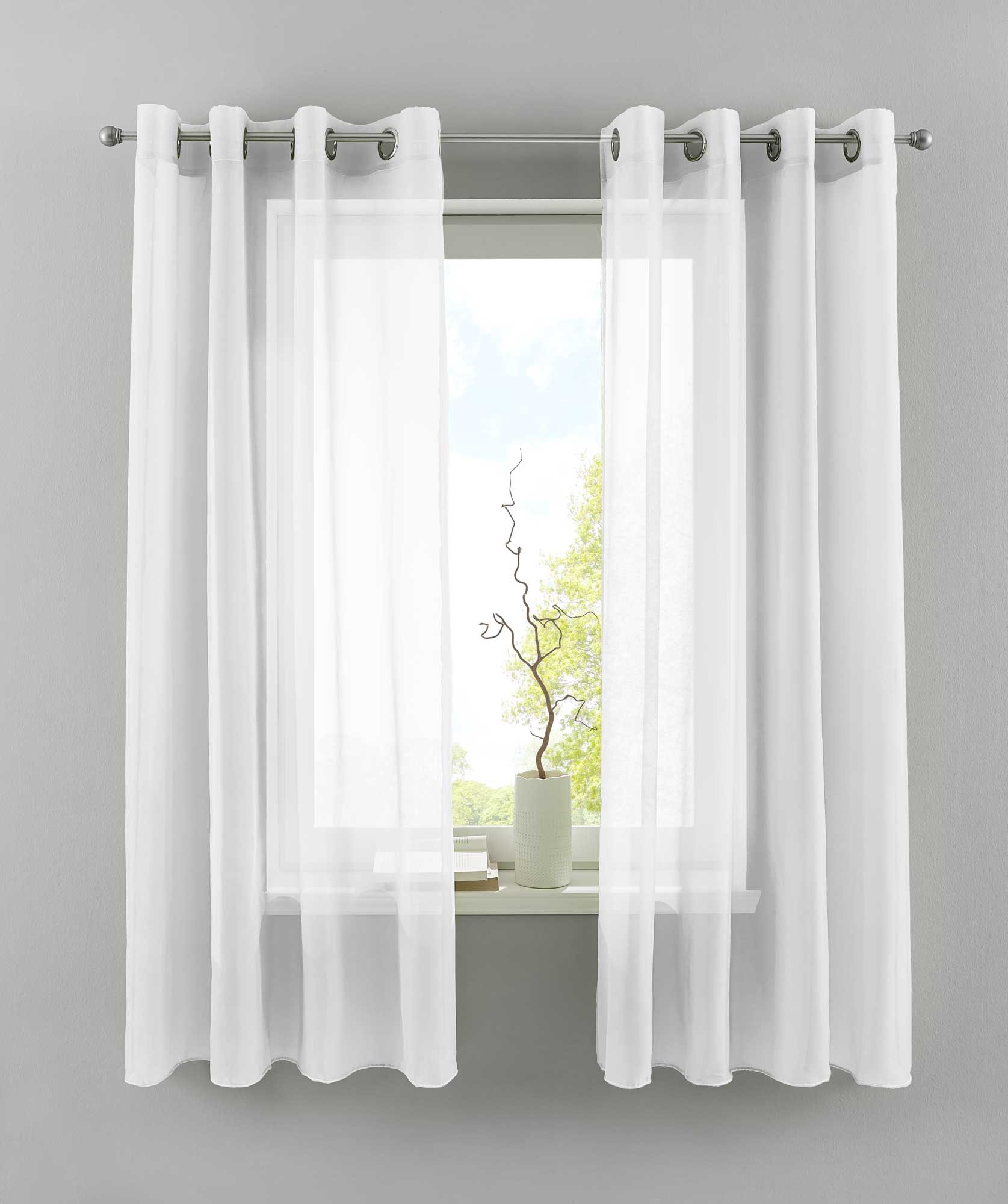 Gardinenbox Gardine, Ösen (2 St), transparent, günstig online kaufen