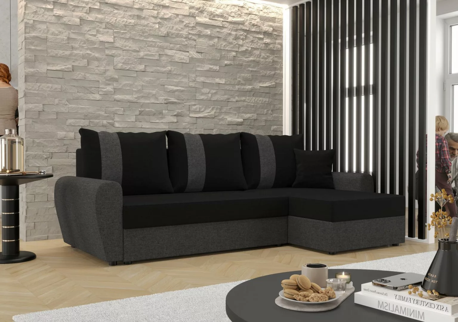 ALTDECOR Ecksofa DAVIS, Couch mit Schlaffunktion, Wohnzimmer - Wohnlandscha günstig online kaufen