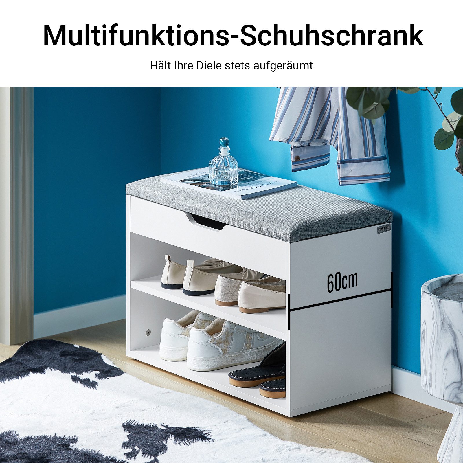 SoBuy Schuhbank FSR25, Schuhregal mit gepolstertem günstig online kaufen