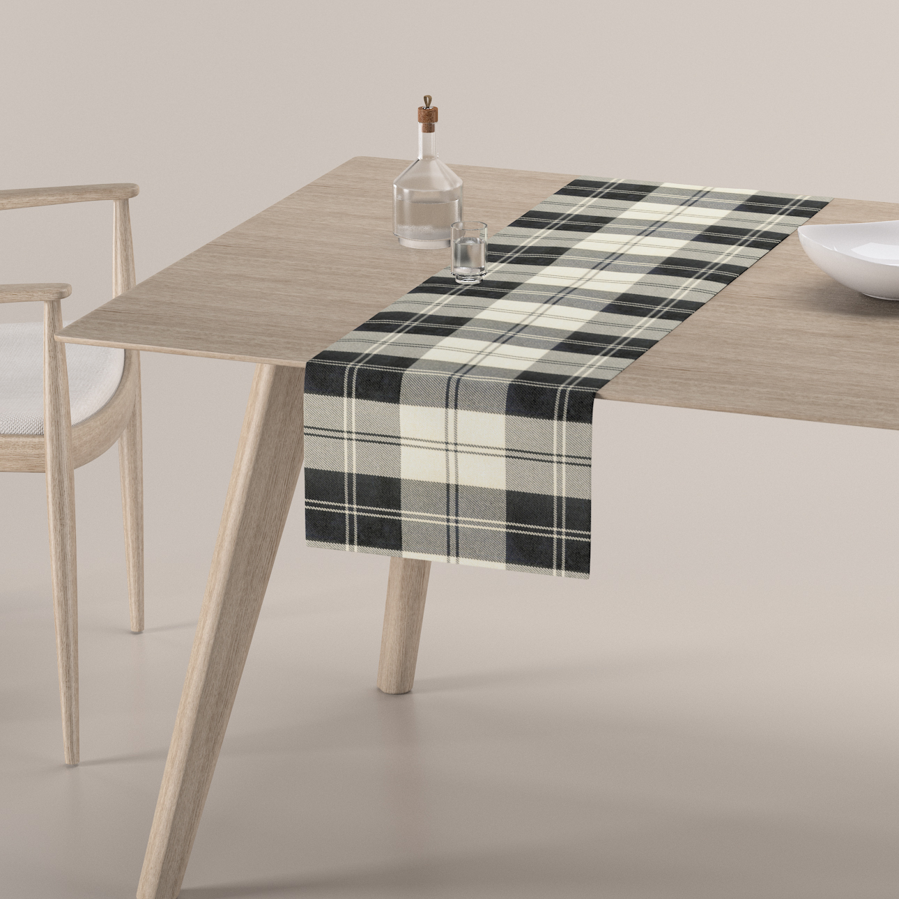 Tischläufer, schwarz- weiss, 40 x 130 cm, Edinburgh (115-74) günstig online kaufen