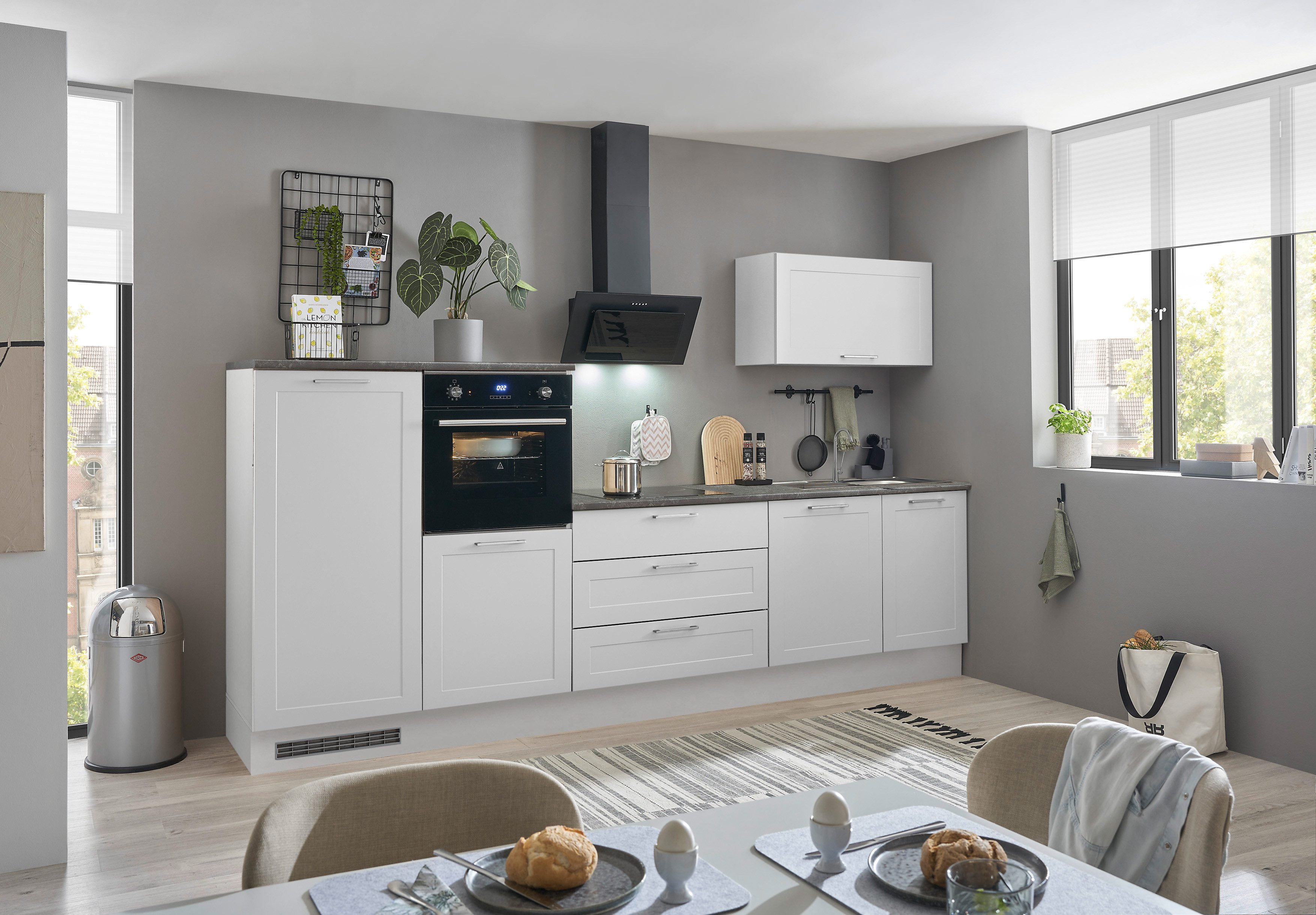 BASIC by Balculina Küchenzeile "Marsi", Breite 320 cm, höhenverstellbare Fü günstig online kaufen