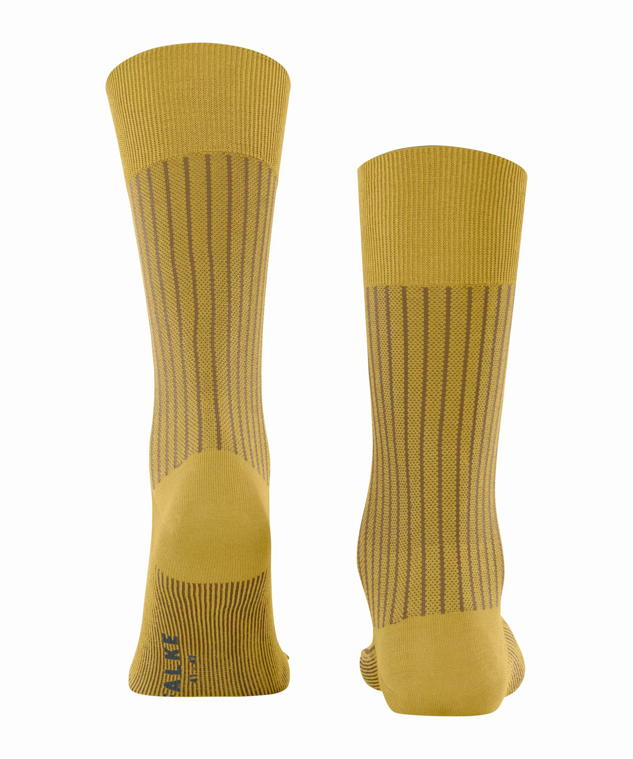 FALKE Oxford Stripe Herren Socken, 45-46, Gelb, Rippe, Baumwolle, 13379-122 günstig online kaufen